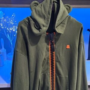 Teddy Fresh Hoodie, with embellished zipper